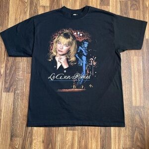 Vintage 1996 LeAnn Rimes T-Shirt Size XL In Black